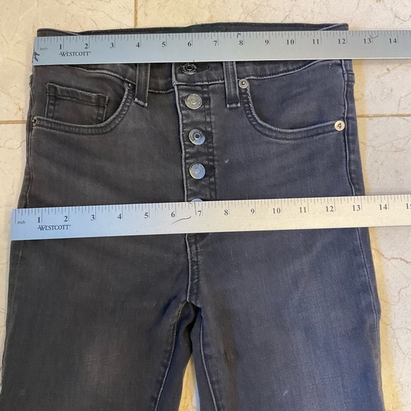 Veronica Beard Beverly 10” High Rise Flare Leg Black Jeans, 5-Pocket, Size 27 - Picture 13 of 15